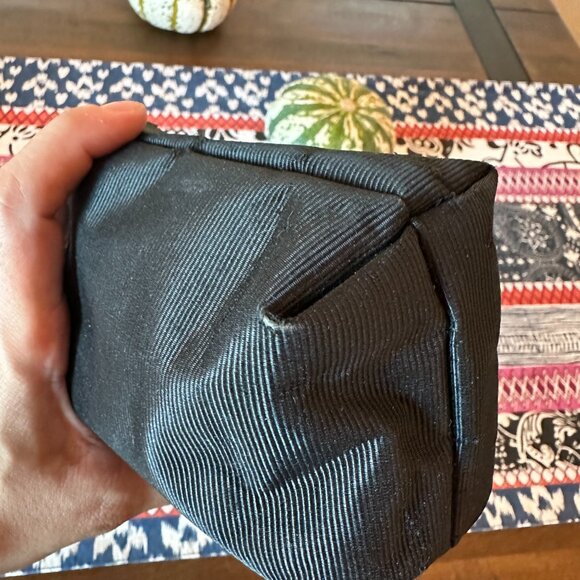 Celine Nylon Canvas Black Mini Zip-top Pouch Gold Circle Logo, Pre-owned - Picture 8 of 9